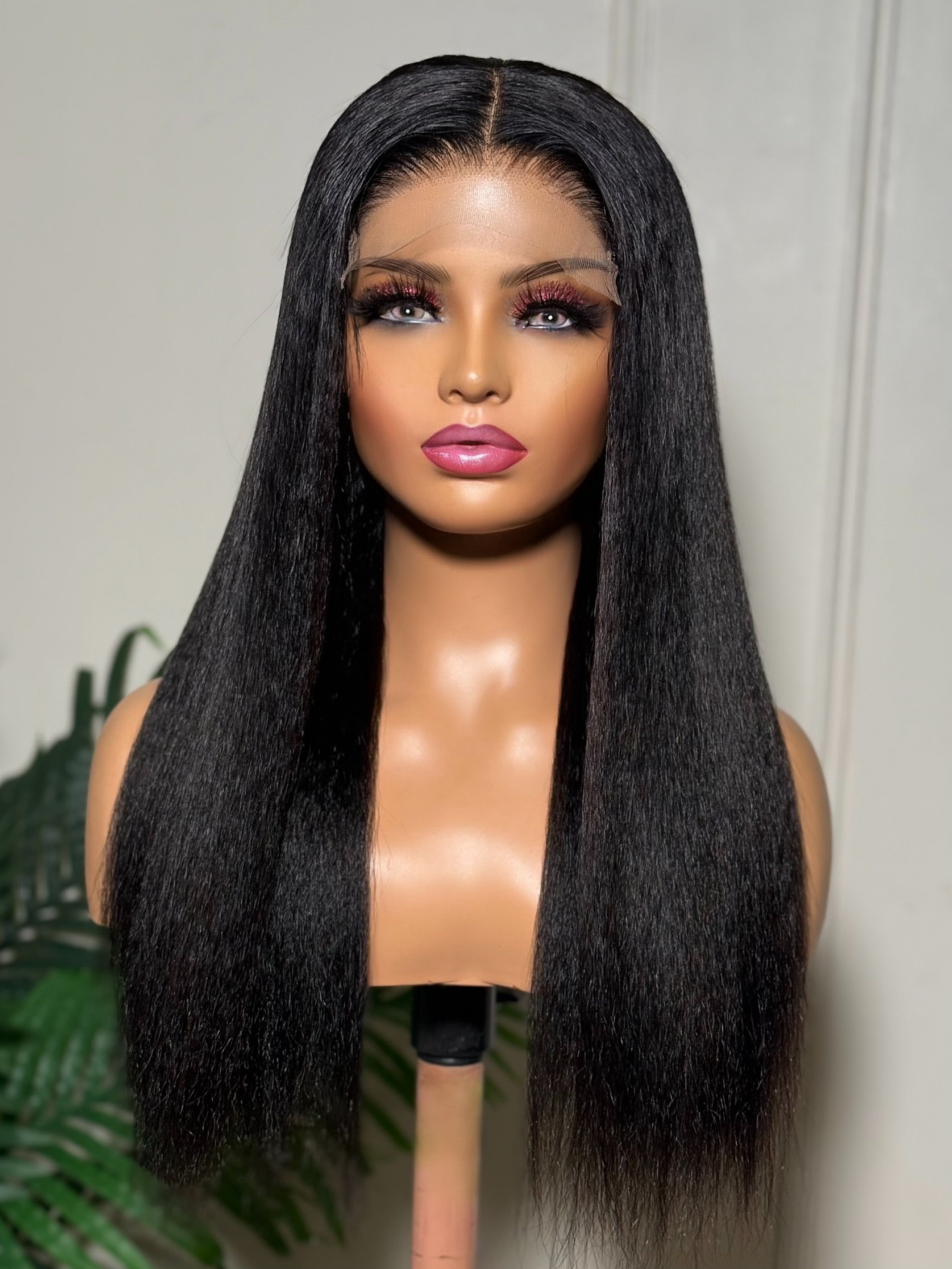 Kinky Straight 5x5 Transparent Lace Wig
