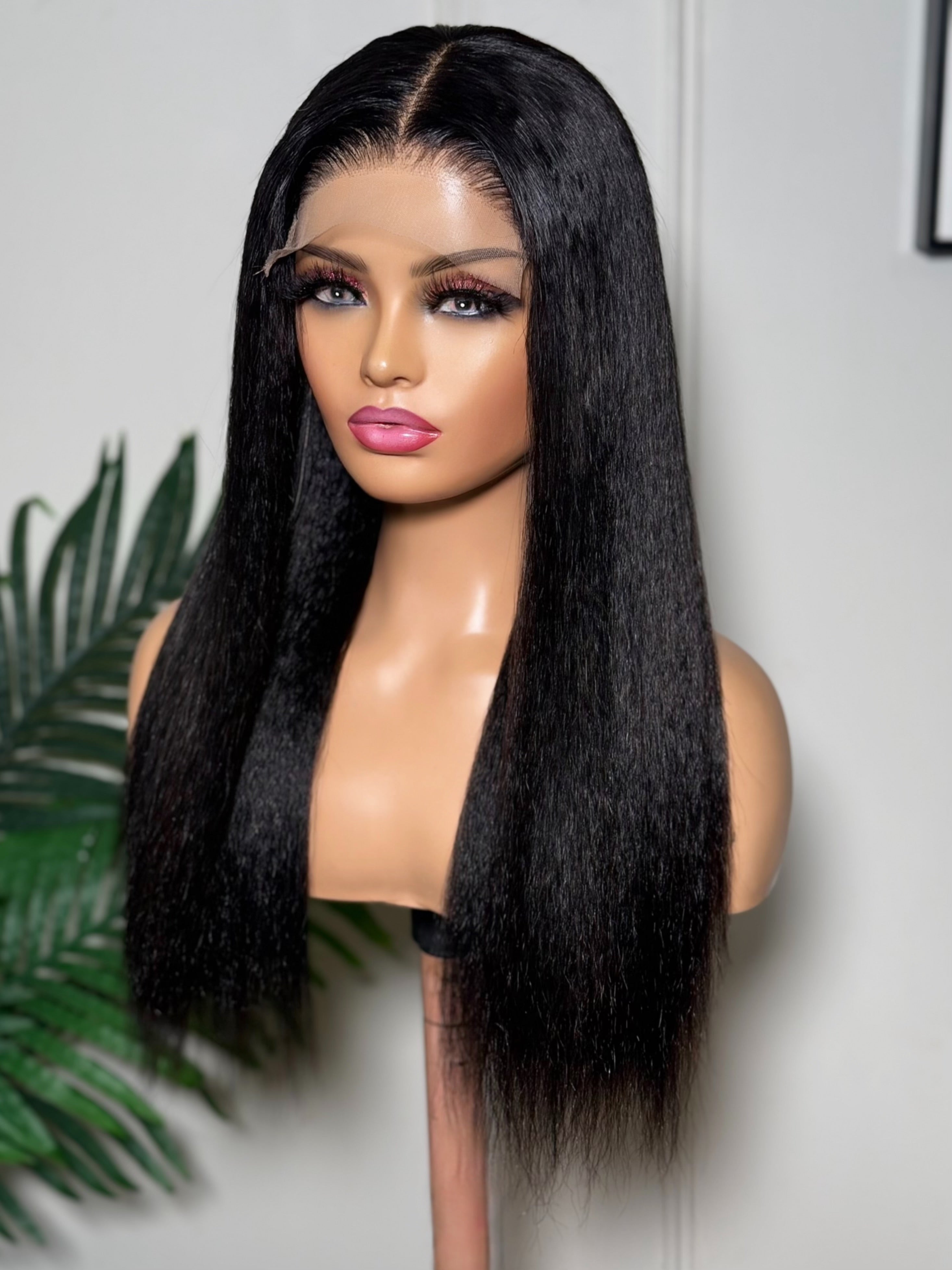 Kinky Straight 5x5 Transparent Lace Wig