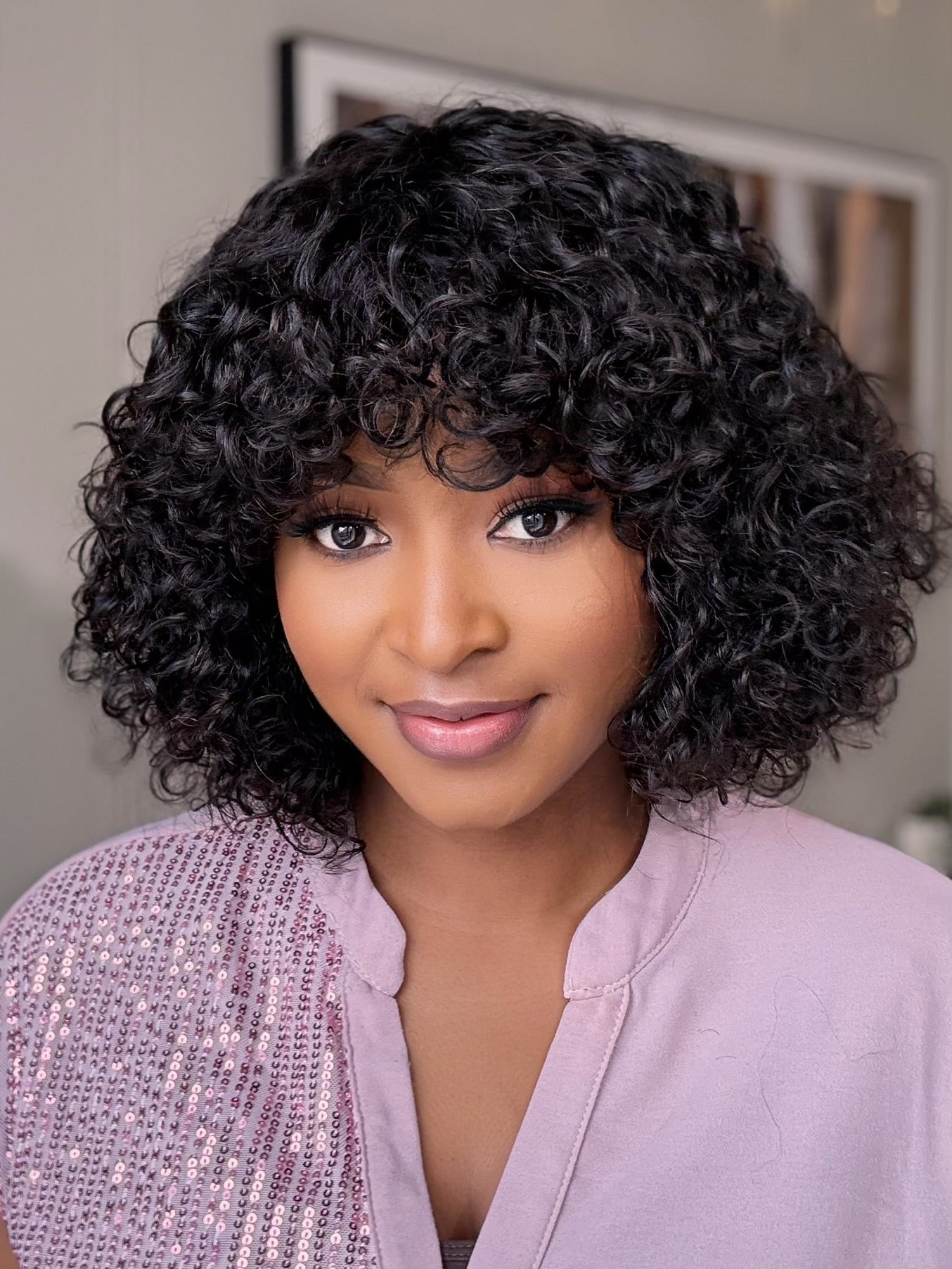 Curly Fringe Wig