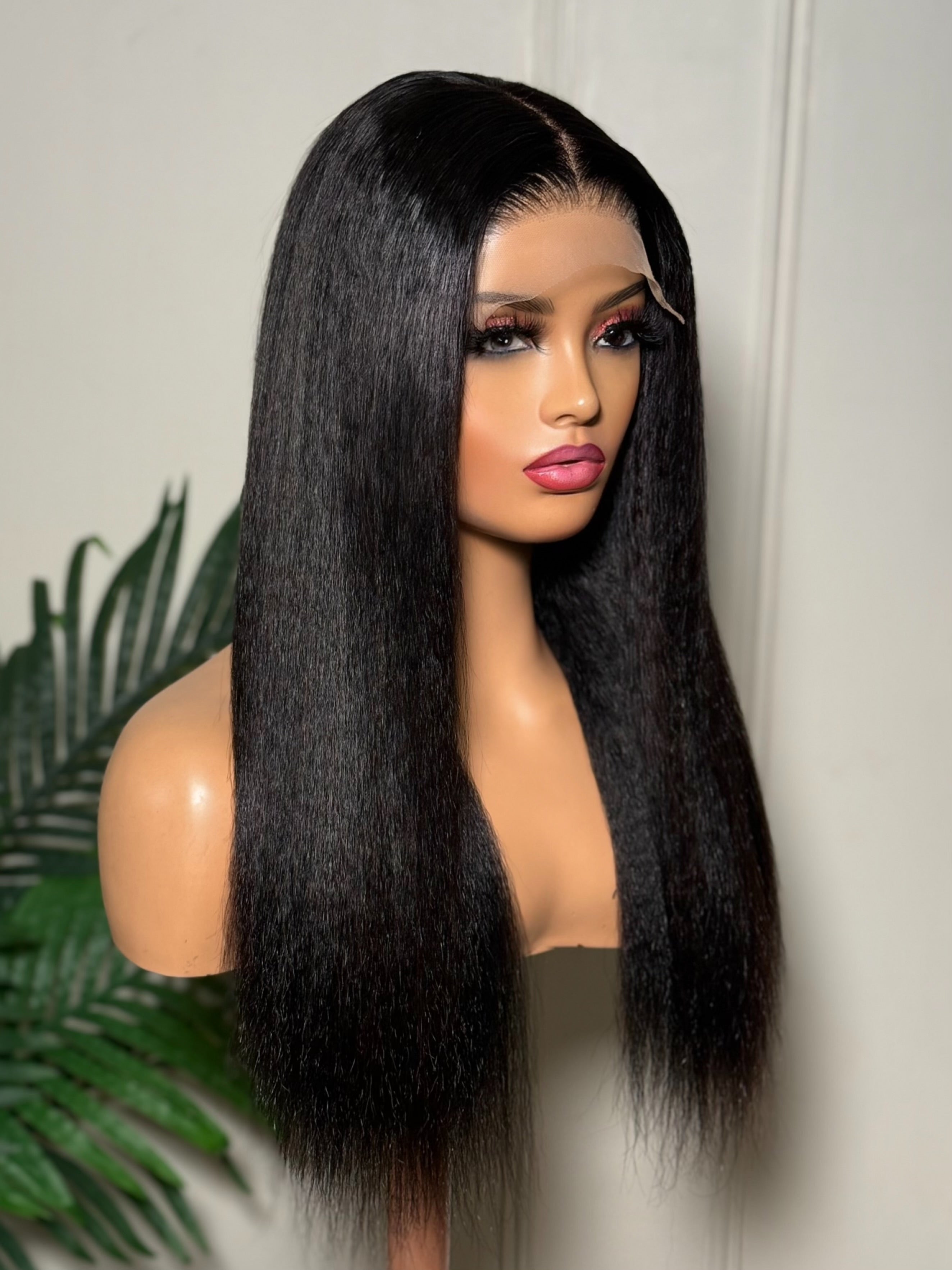 Kinky Straight 5x5 Transparent Lace Wig