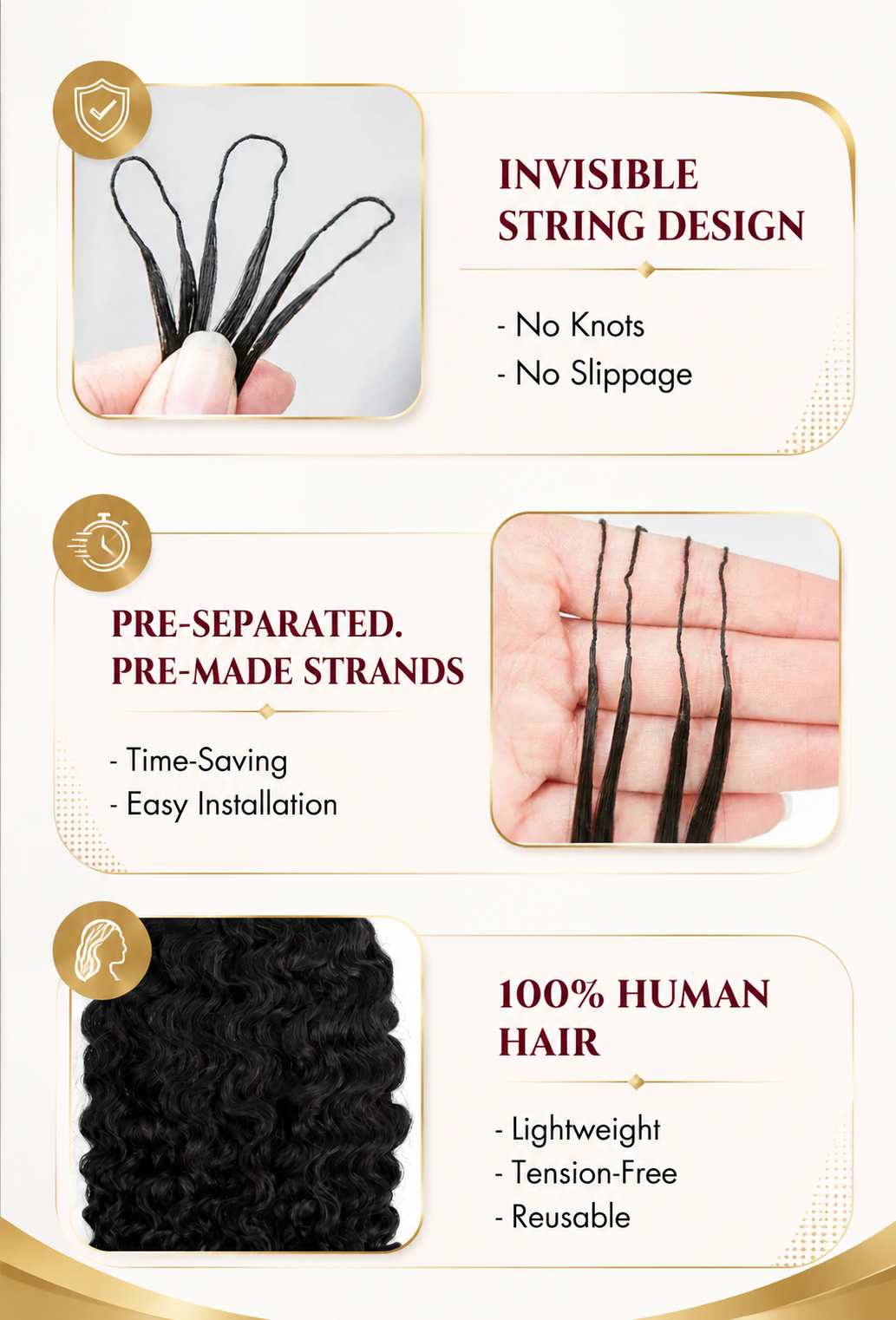 Human Hair Crochet Bundles - Bohemian Curls